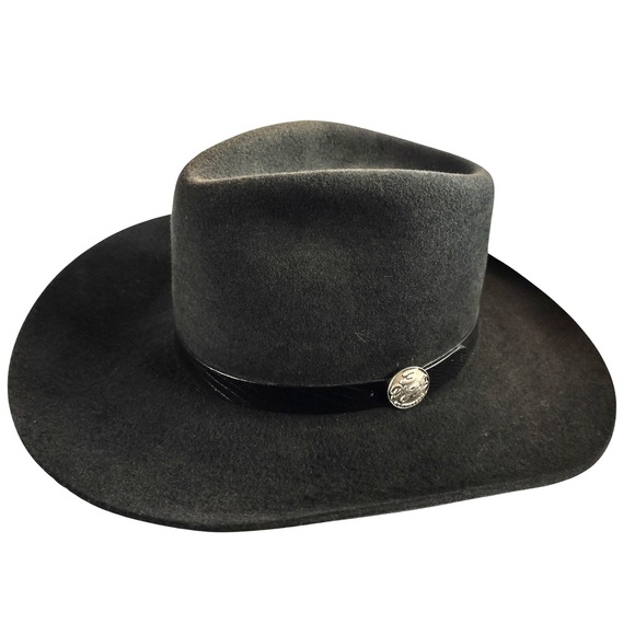 Stetson Dale Earnhardt Signature Collection 6 3/4 Black Wool Cowboy Western‎ Hat